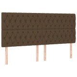 Cumpara ieftin Tablie de pat maro inchis 180x7x118/128 cm, material textil