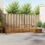 vidaXL Set Mobilier Exterior Gradina Lemn Acacia Natural 5 Piese Durabil Rezistent Intemperii