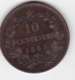 Monedă Italia 10 centesimi 1863 &ndash; Vittorio Emanuele II