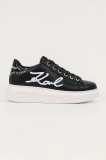 Karl Lagerfeld sneakers din piele KAPRI culoarea negru, KL62572A