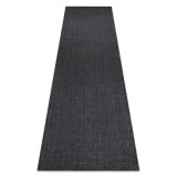 Covor, traversa TIMO 6272 sisal exterior negru, 80x250 cm