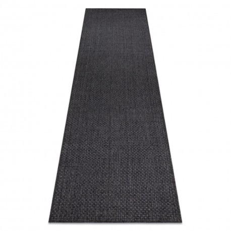 Covor, traversa TIMO 6272 sisal exterior negru, 70x200 cm