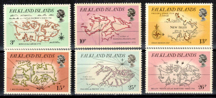 Falkland 1981, Mi #320-325**, harti vechi, MNH! Cota 5 &euro;!