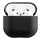 Husa Fixed PodsLeather pentru Apple AirPods 4, Neagra