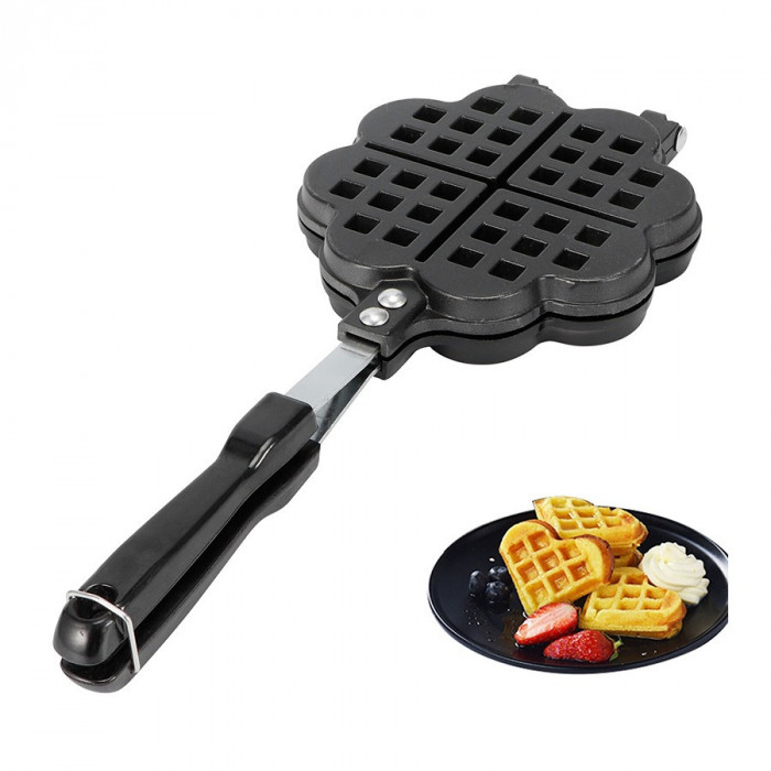 Forma de facut Waffle, Negru, 35 cm, HML27