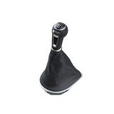 Nuca si manson schimbator de viteze Emzone, Compatibil cu Seat Leon/Toledo/Altea, 5 trepte, Piele ecologica/ABS, Negru/Argintiu