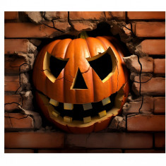 Sticker decorativ, Halloween, Portocaliu, 68 cm, 1340STK