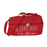 Cumpara ieftin Geanta frigorifica pentru sticla cu 2 pahare, textil rosu alb 33 x 9,5 x 17 cm