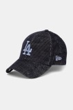 New Era șapcă de baseball din catifea culoarea albastru marin, cu imprimeu, 60595423