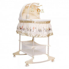 Leagan cu landou 3 in 1 Moni Bassinet Nap Beige foto