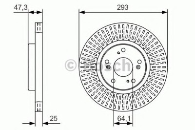 Disc frana HONDA CIVIC IX Hatchback (FK) (2012 - 2016) BOSCH 0 986 479 B02 foto