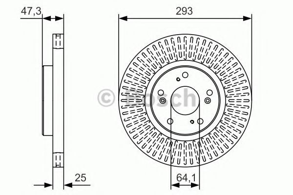 Disc frana HONDA CIVIC IX Hatchback (FK) (2012 - 2016) BOSCH 0 986 479 B02