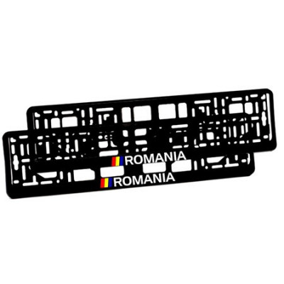 Set 2 suporturi numar inmatriculare personalizat-Romania foto