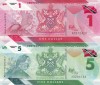 Trinidad &amp; Tobago Set 1-5 Dolari 2020 Polimer UNC Bancnote Străine America