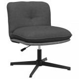 VidaXL Scaun de birou pivotant, gri &icirc;nchis, material textil