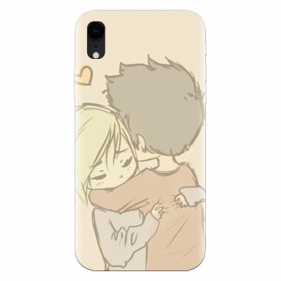 Husa silicon pentru Apple Iphone XR, Couple Hug foto
