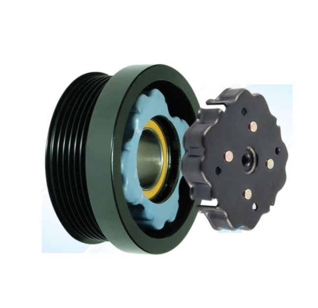 Cupla magnetica ambreiaj compresor A/C diametru 105 mm cu 6 caneluri, tip Denso 7SEU16C; Mercedes Clasa C W203 2000-2007, Clasa CLK C209 2002-2010, C