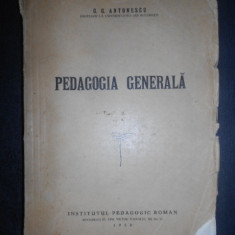 G. G. Antonescu - Pedagogia generala (1930, prima editie)