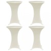 Husa de masa cu picior &Oslash;70 cm, 4 buc., crem, elastic