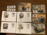 Kazakhstan - dihor patat - serie 4 timbre MNH, 4 FDC, 4 maxime, fauna wwf