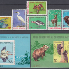 1980 LP 1004 LP 1005 LP 1006 ANUL EUROPEAN AL OCROTIRII NATURII SERIE+COLITE MNH