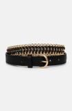 Morgan curea 3TRESSE femei, culoarea negru, 3TRESSE
