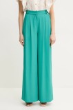Fracomina pantaloni culoarea turcoaz, lat, high waist, FS25SV3012W47601