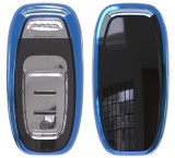 Husa Cheie Smartkey Audi 3 Butoane Albastra TPU+PC Audi A6 A7 A8 4G