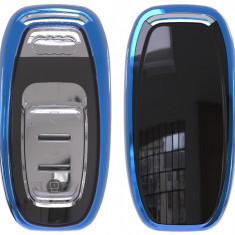 Husa Cheie Smartkey Audi 3 Butoane Albastra TPU+PC Audi A6 A7 A8 4G AutoProtect KeyCars