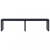 vidaXL Bancă de grădină, negru, 180 cm, placă PS