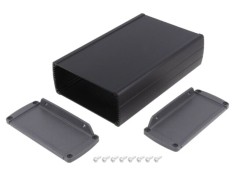 Carcasă universală TEKO TEKAL cu lame de fixare și panou, 106mm, aluminiu negru