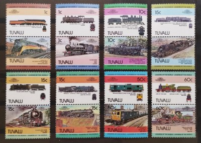 BC986, Tuvalu, lot 32 timbre trenuri (2 poze) foto