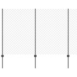 VidaXL &Icirc;ngrădire cu st&acirc;lpi Gri 1.5 x 10 m Oțel 3336271