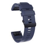 Curea silicon compatibila Garmin Fenix 6, 22mm, Granite Blue, Very Dream