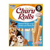 Inaba Churu Rolls de pui cu br&acirc;nză pentru c&acirc;ini 8 buc / 96 g