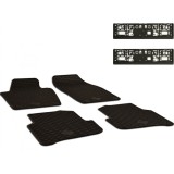 Set Covorase Auto Cauciuc Umbrella Pentru Skoda Fabia III (2014-2021) + Suport Numar Inmatriculare Mega Drive Simplu Set 2 Buc