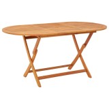 Cumpara ieftin Masă de grădină pliabilă, 160x85x75 cm, lemn masiv de eucalipt
