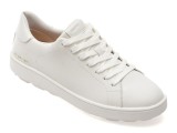 Cumpara ieftin Pantofi sport GEOX albi, D45WEB, din piele naturala