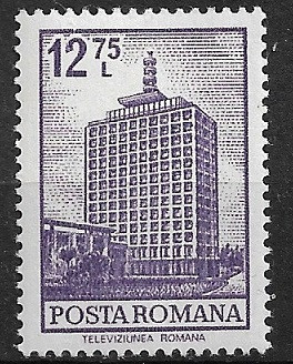 C1394 - Romania 1972 - Sala Palatului lei 12.75 neuzat,perfecta stare foto