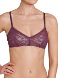 SLG212-1115 Sutien bandeau din dantela cu captuseala crem Light Lace 2.0 P, Cu burete subtire, bej nude, Floral