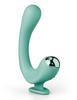 Vibrator Special Cu Functie Incalzire Reflexx Rabbit&amp;trade; 2, Verde Menta, 17.5 cm foto