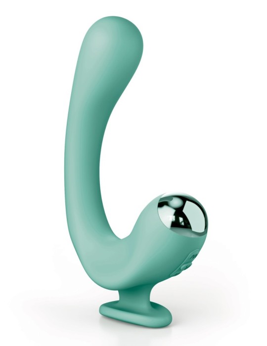 Vibrator Special Cu Functie Incalzire Reflexx Rabbit&trade; 2, Verde Menta, 17.5 cm