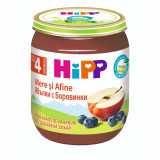 Piure din mere si afine Hipp, 125 g