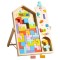Puzzle Creativ din Lemn cu Cuburi Colorate - Joc Logic si Educativ pentru Copii