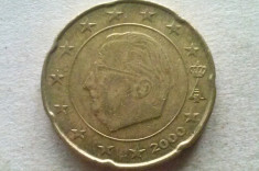MONEDA 20 EURO CENT 2000-BELGIA foto