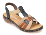 Cumpara ieftin Sandale RIEKER multicolor, 65918, din piele ecologica