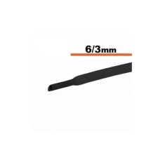 Tub termocontractibil negru 6mm/ 3mm 0.5m