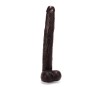 Dildo XXL Negru Realistic 43cm cu Testicule X-Men - Ventuza, PVC Fara Ftalați, Diametru 5.8 cm