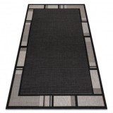 Covor sisal Floorlux 20195 negru si argintiu , 200x290 cm