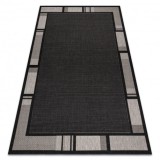 Covor sisal Floorlux 20195 negru si argintiu , 140x200 cm